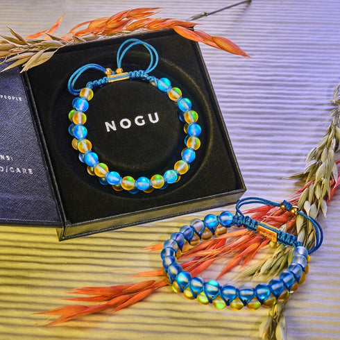 Nuit étoilée I | Aide ukrainienne | Bracelet de perles de verre double sirène